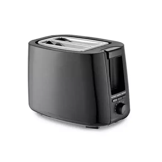 Decakila 2 Slice Toaster 750W KETS008B – 7 Browning Settings, Removable Crumb Tray | Electric Bread Toaster Black