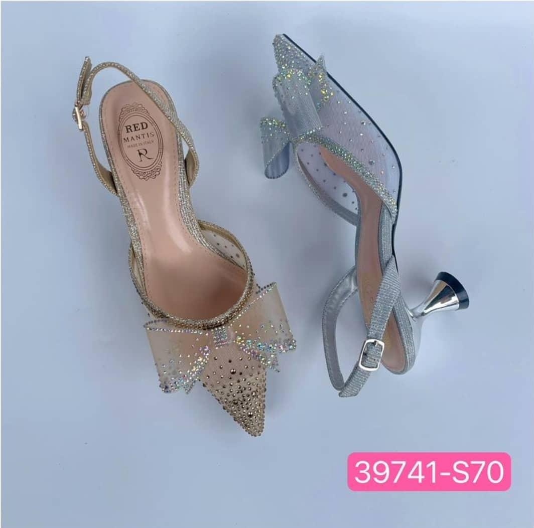 Stylish Red Mantis Size 37-42 Gold & Grey color