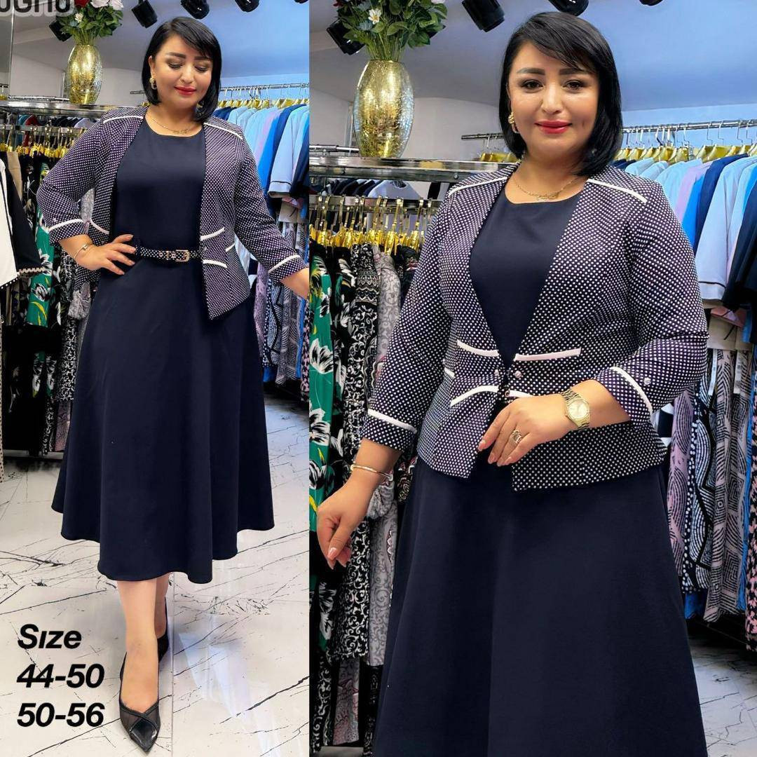 Stylish Gown with coat Size XL-4XL
