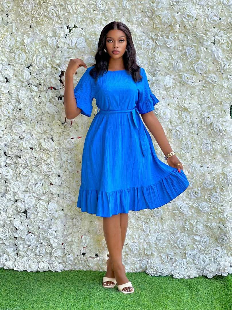 Casual Gown size M-2XL (Green, Blue, Red)