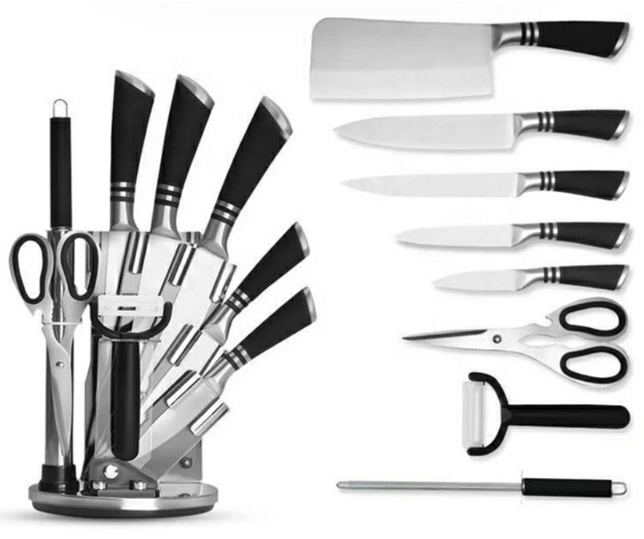 Kitchen Knives 8 PCS Stainless Steel Knife Sets 3Cr14 Chef Professional With TPR Handle Sharp Knives Set