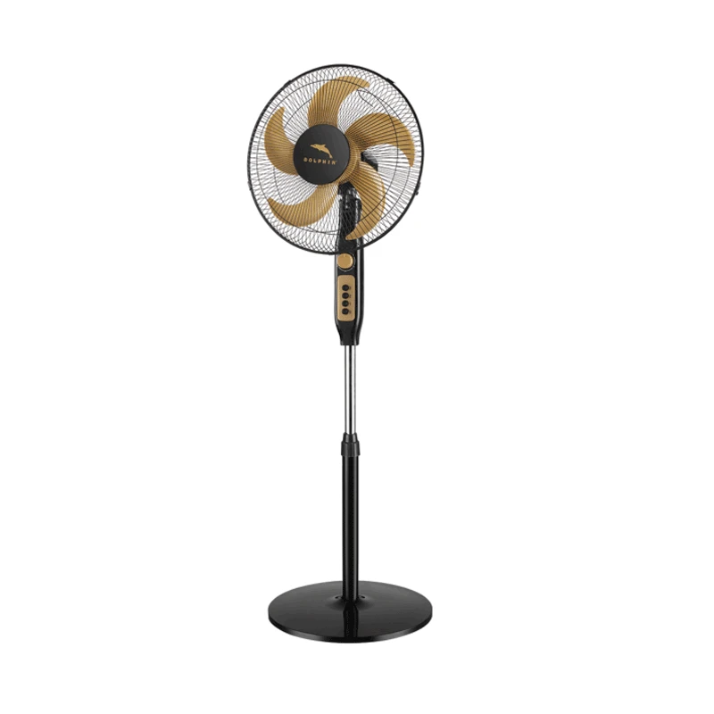 Dolphin 16-Inch Stand Fan, Elegant Design, 5 Blades, Whisper Quiet Motor: ME-16488