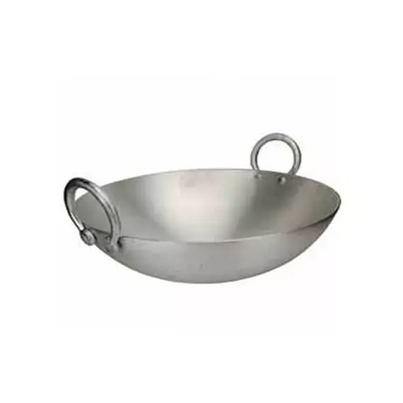 Nadstar8 Aluminium Karai 14" No7 – Heavy Base Deep Frying Kadai with Handle | Durable Kitchen Cooking Pan