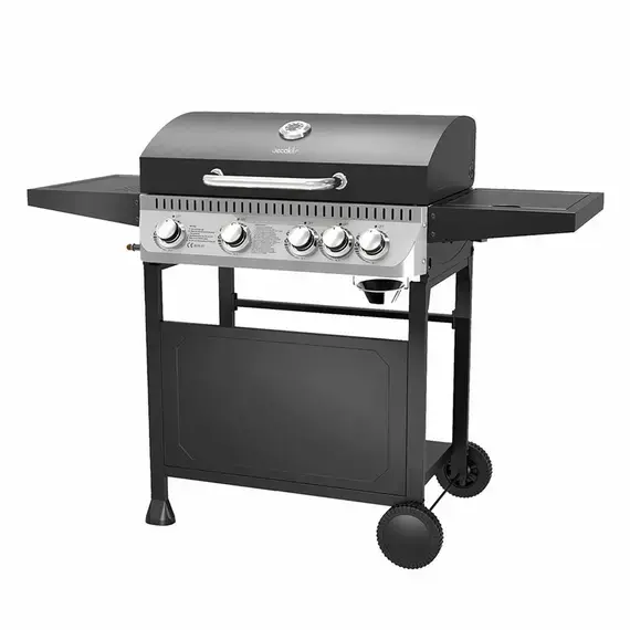 Decakila Gas BBQ Grill with Side Burner – Piezo Ignition & Thermometer KMGS028