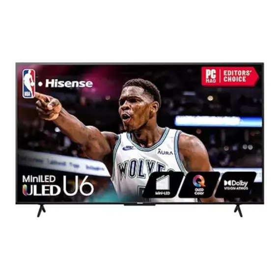 Hisense 65" ULED 4K Smart TV - Mini-LED, Dolby Vision HDR 10+, Dolby Atmos, Voice Control, Google TV, 65U6N-PRO