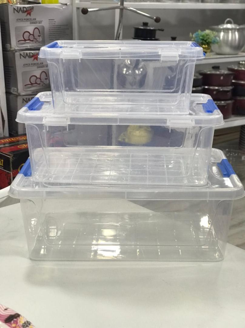 Storage Containers Plastic 3pcs