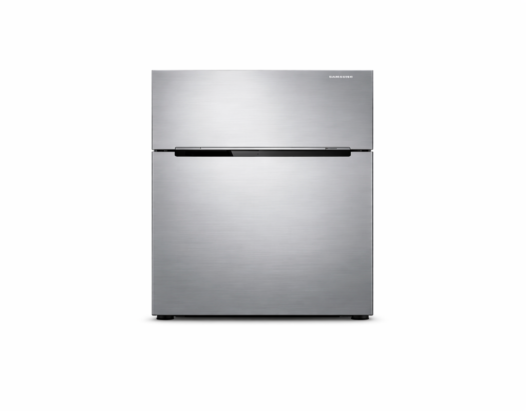 Samsung Refrigerator 348L Double Door, Mono Cooling Digital Inverter Compressor, Non Frost, Multi Flow Cooling, Deodorizer, Twist Ice Maker, Tempered Glass Silver RT35CG5421S9UT