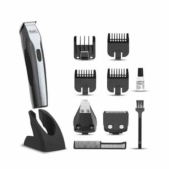 WAHL Lithium Ion OptimUS Grooming Kit, Lithium Ion Rechargeable Trimmer, Foil Shaver And Detailer For Multi Grooming Needs, 4 Comb Attachments For Different Beard Lengths, 3 Hours Run Time, 09885-027
